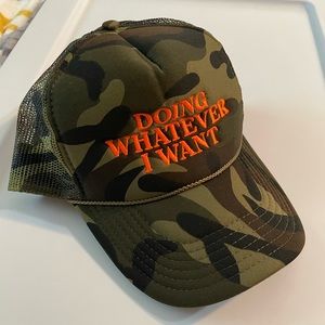 Dressed in Lala, Camo Trucker Hat, New with Tags